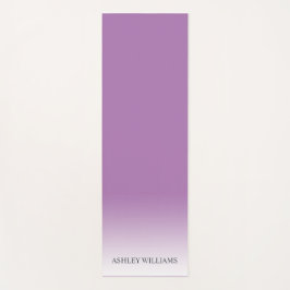 Esterilla De Yoga Tipografía de estilo Monograma Lavanda Morado Ombr