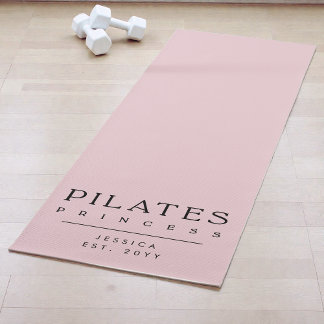 Esterilla De Yoga Tipografía simple Princesa de Pilates rosa persona