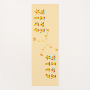 Esterilla De Yoga Título: Patrón de Poses de Yoga Cute Personalizado