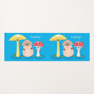 Esterilla De Yoga Toadstool de hongos de hongo de kawaii