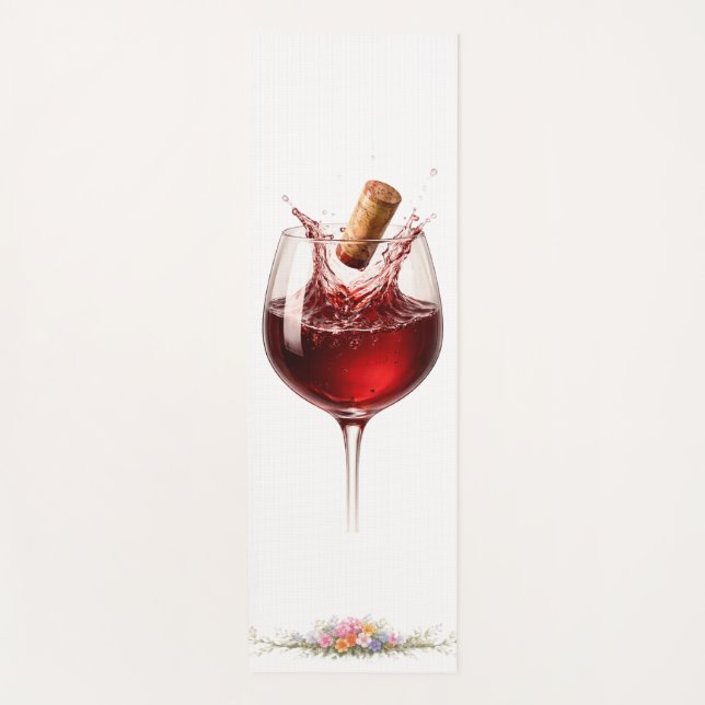 Esterilla De Yoga Toalla de baño con salpicaduras de copa de vino de (Anverso)