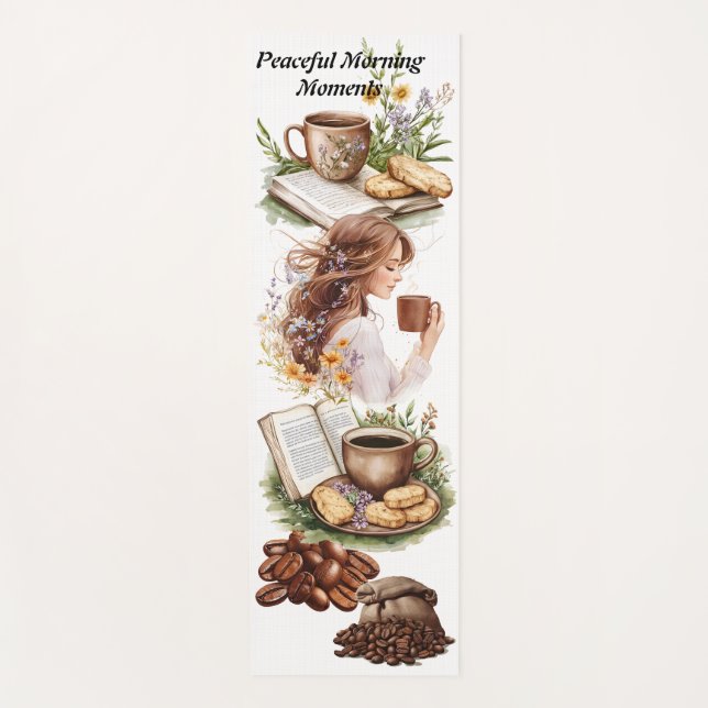 Esterilla De Yoga Toalla de Momentos Pacíficos de la Mañana (Anverso)
