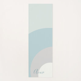 Esterilla De Yoga Tonos Personalizados de azul, gris y blanco