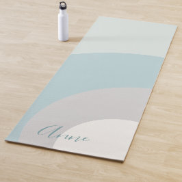 Esterilla De Yoga Tonos Personalizados de azul, gris y blanco