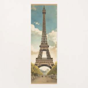 Esterilla De Yoga Torre Eiffel París Viajes Estilo Retro Vintage Art