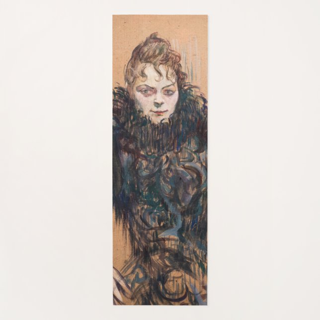Esterilla De Yoga Toulouse-Lautrec - Mujer con un Boa Negro (Anverso)