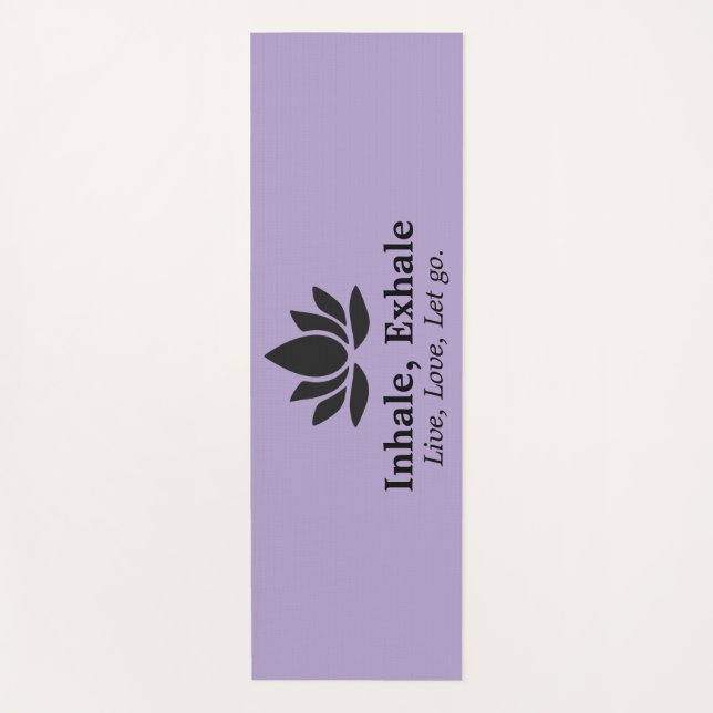 Esterilla De Yoga Tranquil Lotus: Inspiración inhalatoria y exhalado (Anverso)