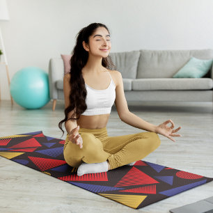 Esterilla De Yoga triángulo de moda a rayas