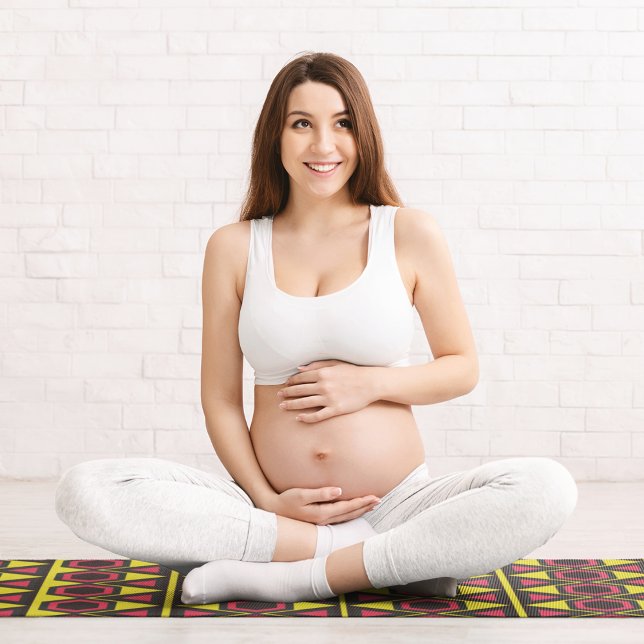 Esterilla De Yoga triángulos rojos amarillos de hawaiana (Subido por el creador)