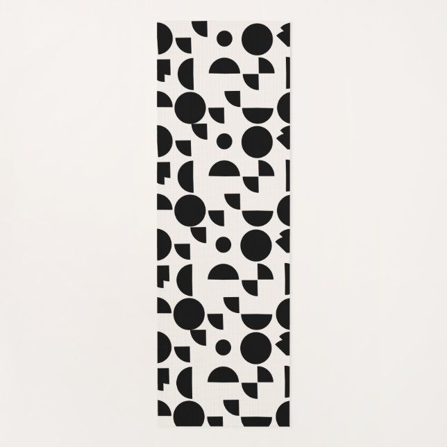 Esterilla De Yoga Tribal geométrica elegante y blanco moderno (Anverso)