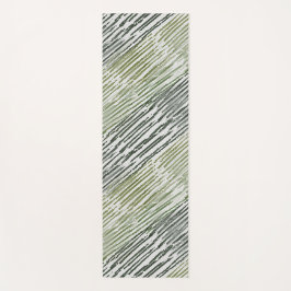 Esterilla De Yoga Tribal Green Stripes Abstract Pattern