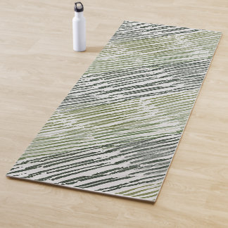 Esterilla De Yoga Tribal Green Stripes Abstract Pattern 