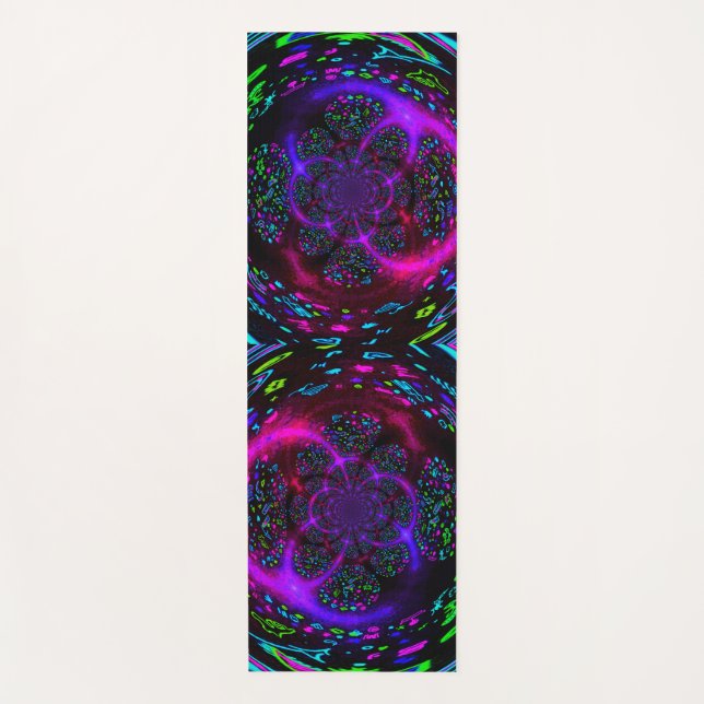 Esterilla De Yoga Trippy Spiral Neon (Anverso)