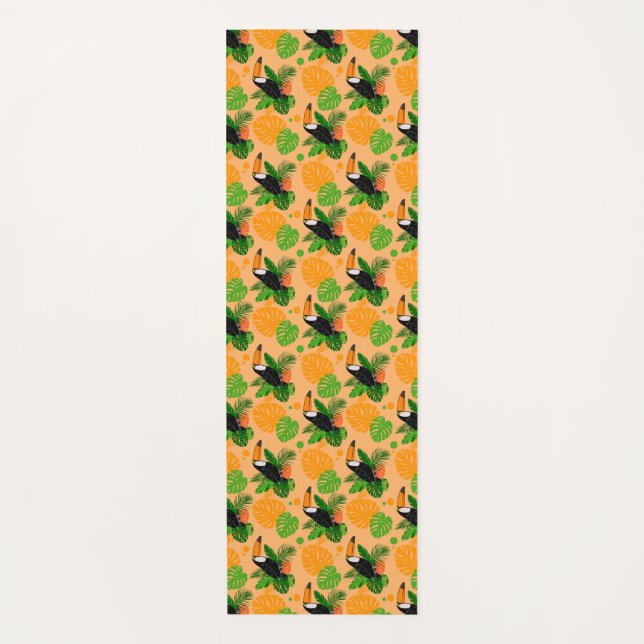 Esterilla De Yoga Trópico Toucan Bird Seamless Pattern (Anverso)