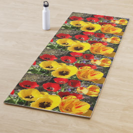 Esterilla De Yoga Tulipanes amarillos y rojos