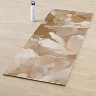 Esterilla De Yoga Tulipanes blancos soñadores en luz beige