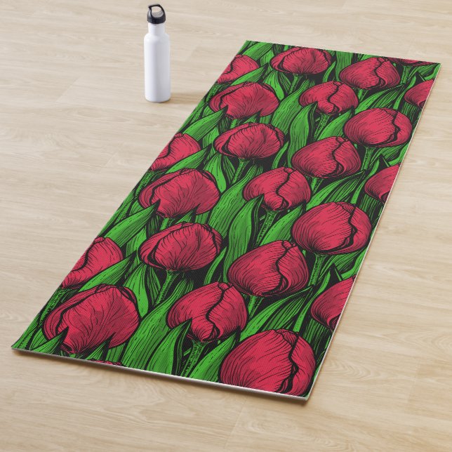 Esterilla De Yoga Tulipanes rojos (In situ)