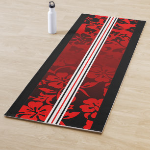 Esterilla De Yoga Túneles Beach Hawaii Hibiscus Surfboard Red