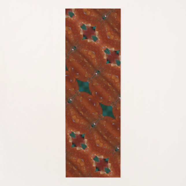 Esterilla De Yoga Turq & Coral Ikat (Anverso)