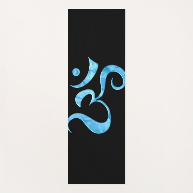 Esterilla De Yoga Turquesa Brillo Om  (Anverso)