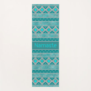Esterilla De Yoga Turquesa del sudoeste personalizada
