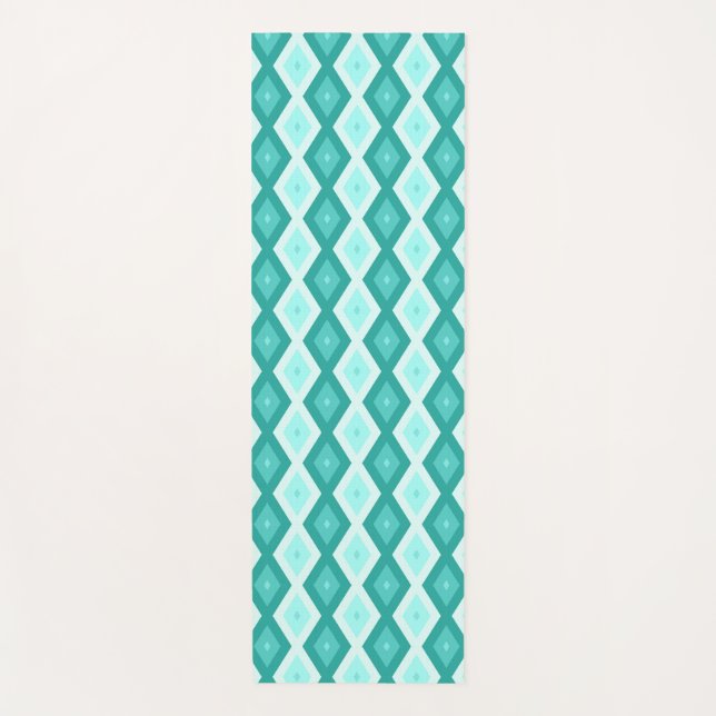 Esterilla De Yoga Turquoise diamond pattern (Anverso)