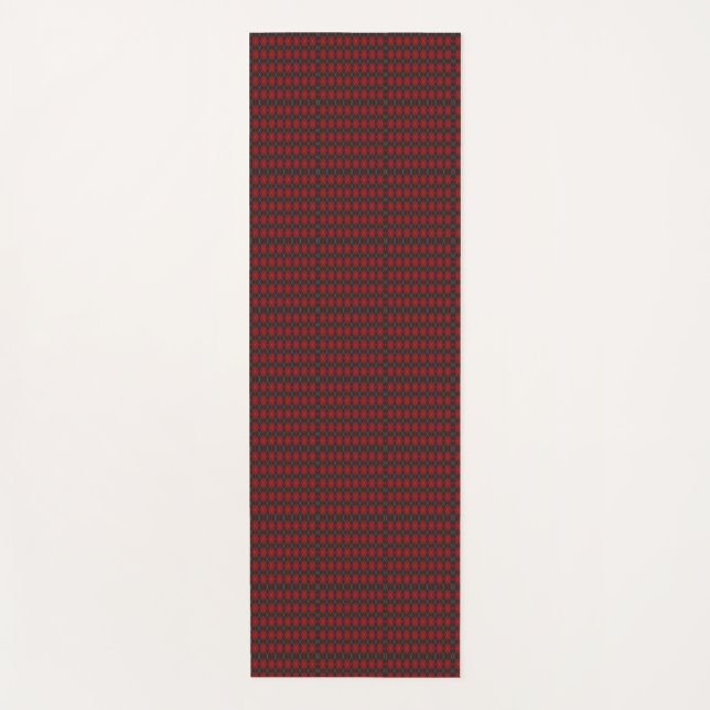 Esterilla De Yoga Two red and black geometric pattern ties (Anverso)