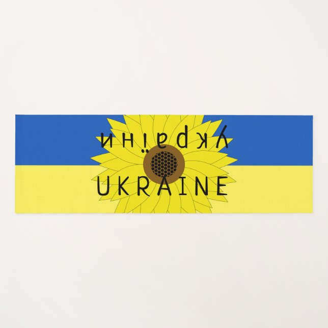 Esterilla De Yoga Ucrania del girasol (Anverso (horizontal))