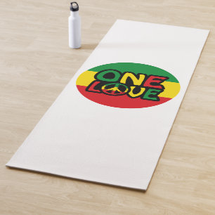 Esterilla De Yoga Un amor, diseño de reggae con colores de reggae