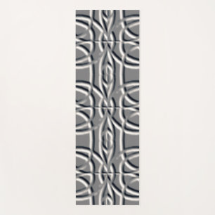 Esterilla De Yoga Un diseño de patrón de arte en relieve gris platea