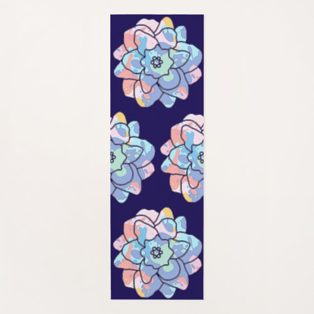 Esterilla De Yoga Una flor hecha de manchas de pintura (Anverso)