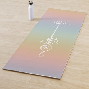 Esterilla De Yoga Unalome Liso - Sorbete de Arcoíris + Alfombrilla d