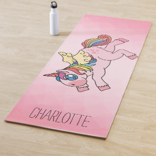 Esterilla De Yoga Unicornio arcoiris personalizado