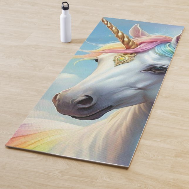 Esterilla De Yoga Unicornio de Arcoiris Mágico Personalizado  (In situ)
