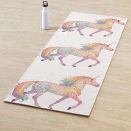 Esterilla De Yoga Unicornio Mágico Arcoíris Personalizado 