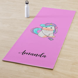 Esterilla De Yoga Unicornio rosa