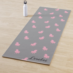 Esterilla De Yoga Unicornio rosa invisible en gris