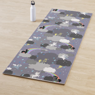 Esterilla De Yoga Unicornios en una matón de tormenta