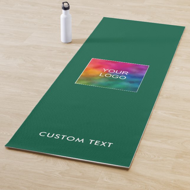 Esterilla De Yoga Upload Business Logo Custom Text Name Template (In situ)