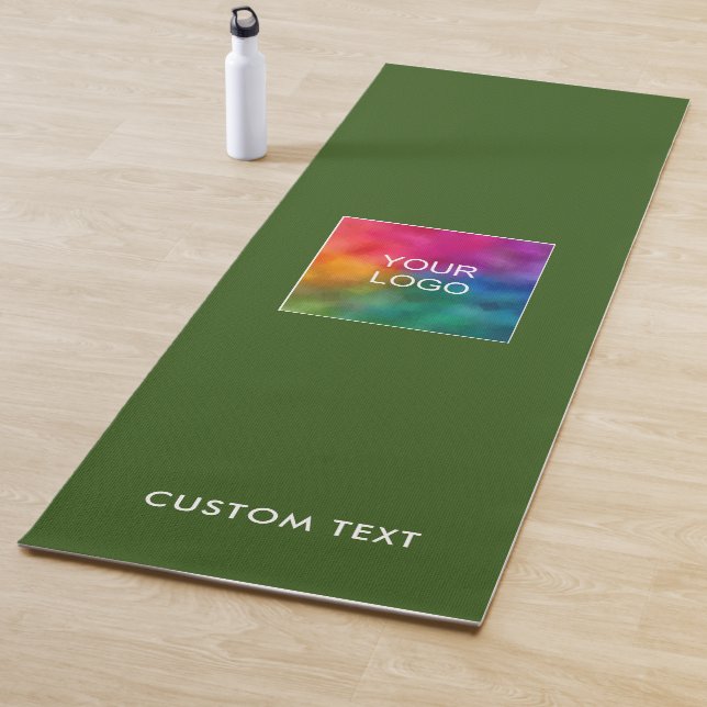 Esterilla De Yoga Upload Your Business Logo Custom Text Template (In situ)