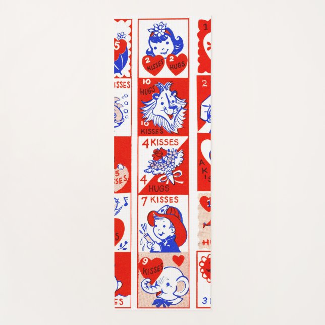 Esterilla De Yoga Valentine Retro Love Hugs Cute Pattern (Anverso)