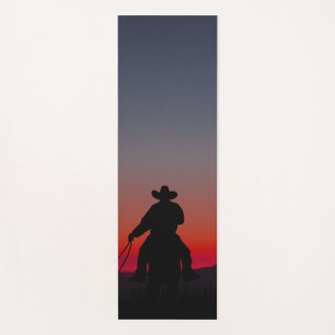 Esterilla De Yoga vaquero al atardecer