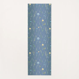 Esterilla De Yoga Vegetación Acuarela Rústica Flor Botánica floral