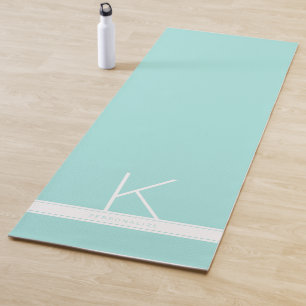 Esterilla De Yoga Verde azulado Azul Turquesa Moderno Nombre simple
