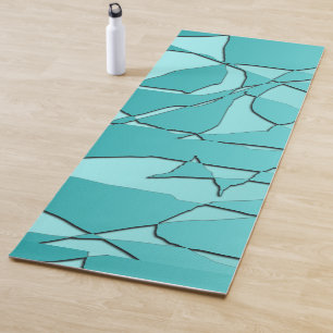 Esterilla De Yoga Verde azulado roto