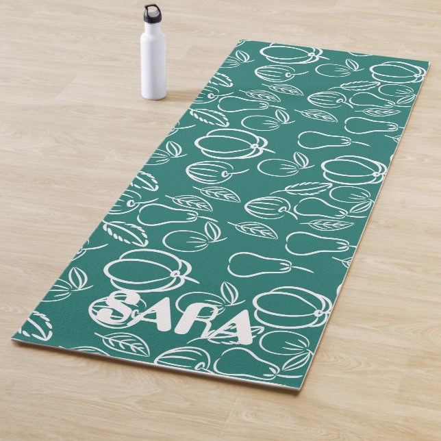 Esterilla De Yoga Verde con fruta elegante solo para ti yoga mate (In situ)