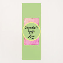 Verde geométrico rosa nombre acuarela