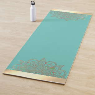 Esterilla De Yoga Verde oceánico con mandala