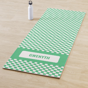 Esterilla De Yoga Verde retro personalizado de un solo lado