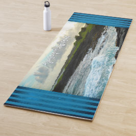 Esterilla De Yoga "Viaje es el destino" Foto de la playa de Hawaii